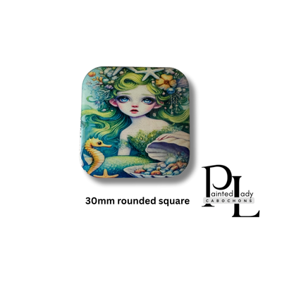 Mermaid and Friends 30mm square
