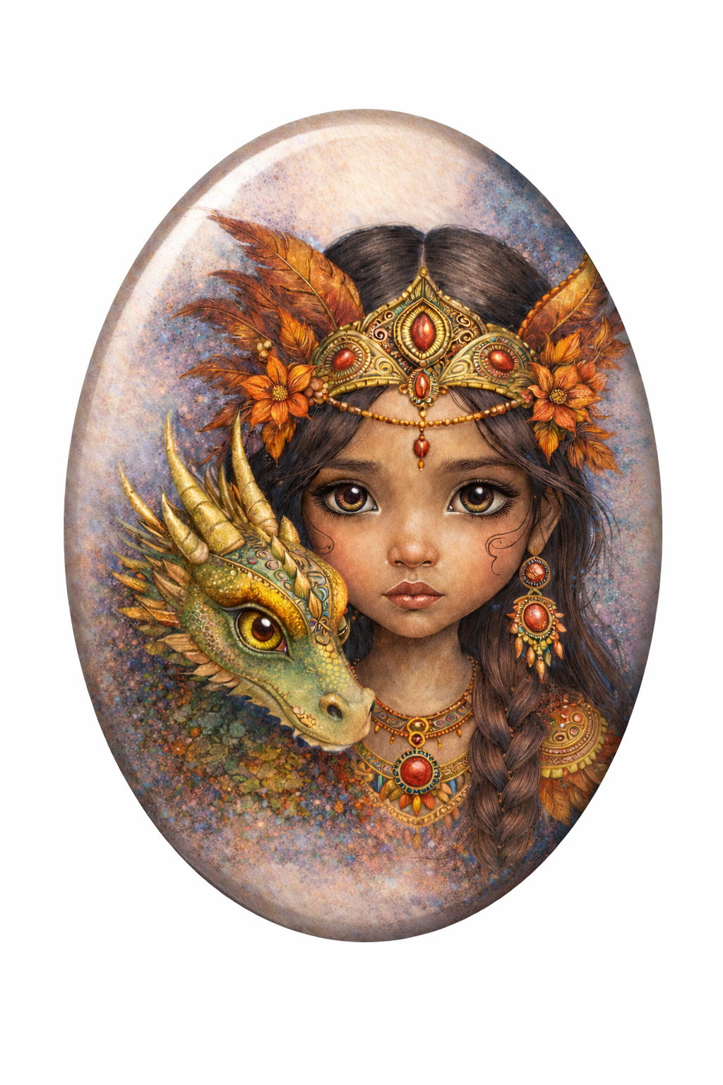 Dragon Princess Oval Cabochon