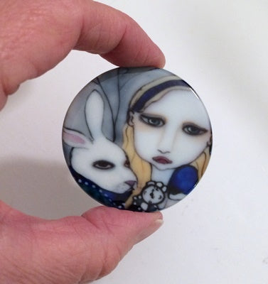 Alice and the Rabbit 2 inch