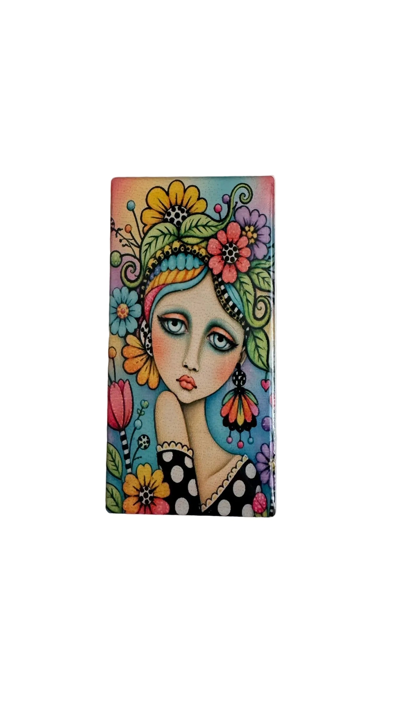 Floral Girl Rectangle