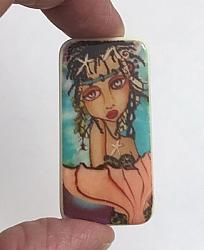 Jamaican Beauty Mermaid Domino Shape