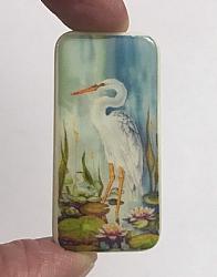 White Egret Domino Shape