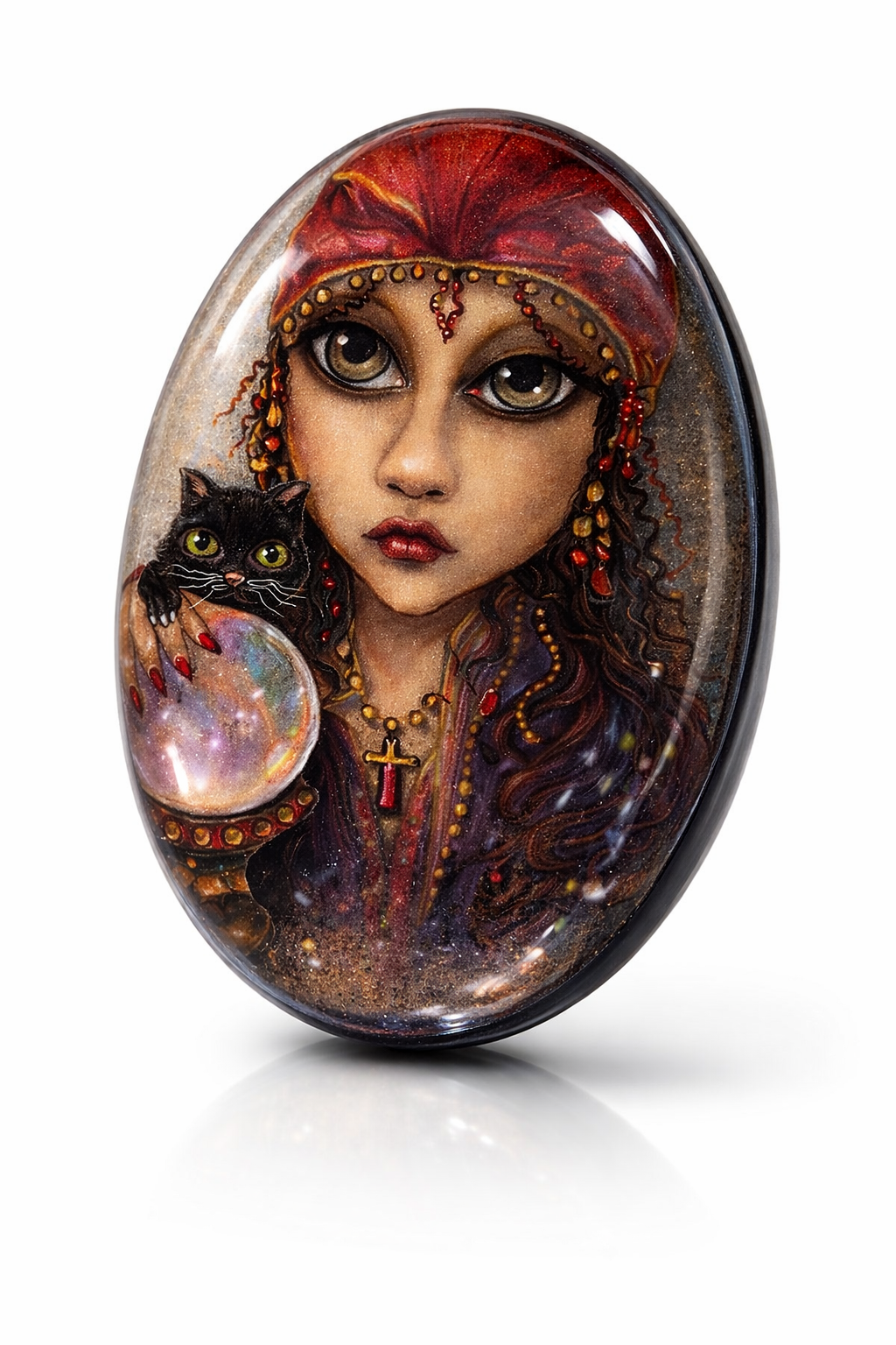 Fortune teller and spirit oval