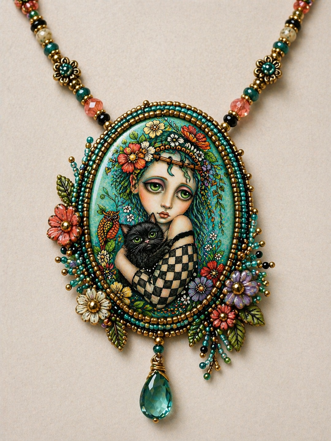 Flowers and Fur oval