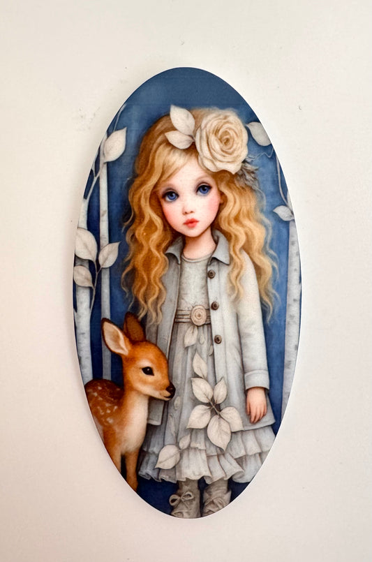 Birch and Blossom large oval