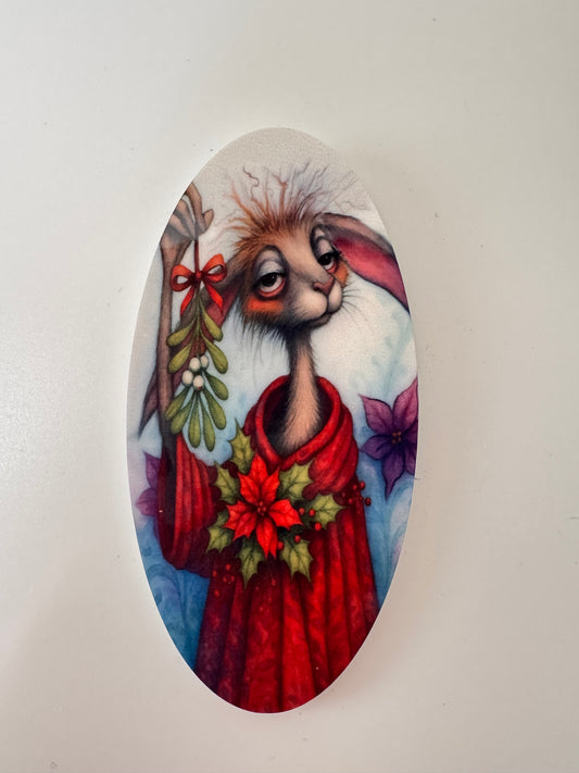 Mistletoe Hare large oval