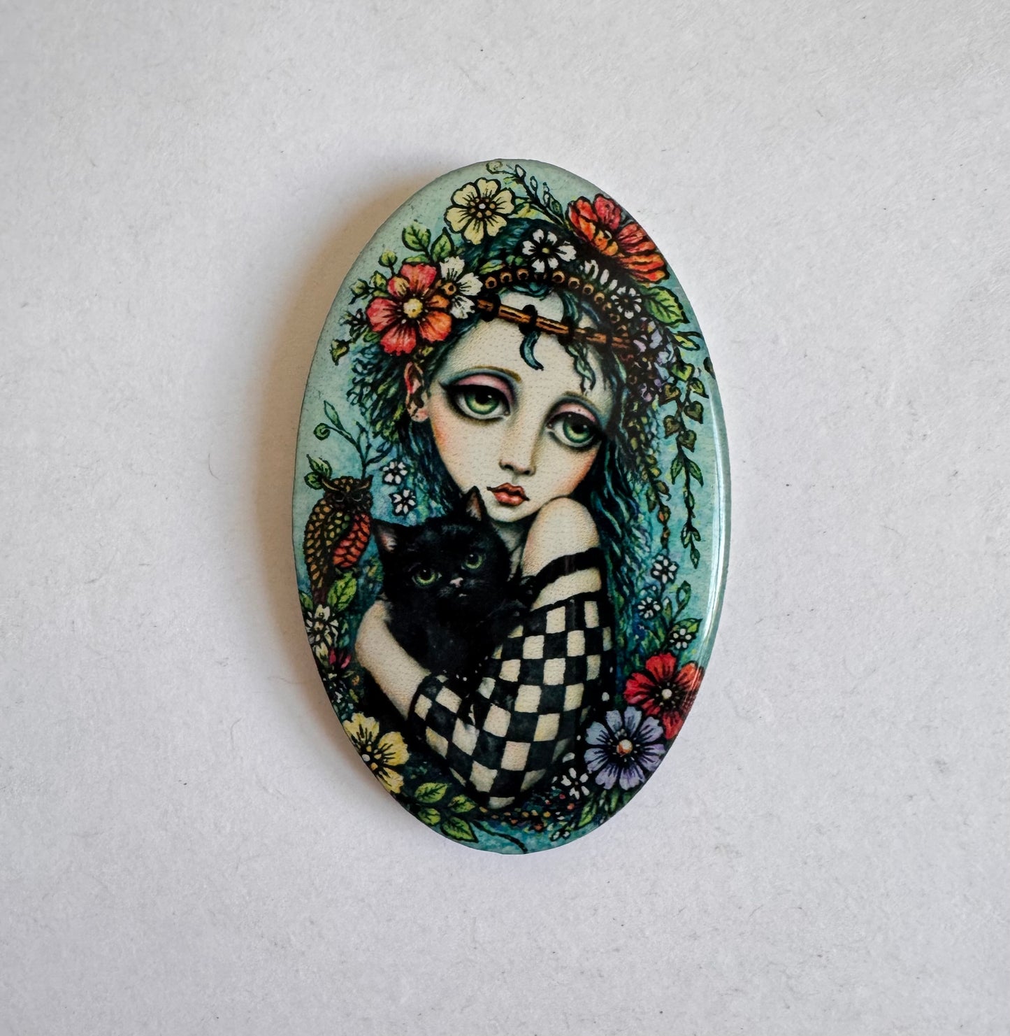 Flowers and Fur oval