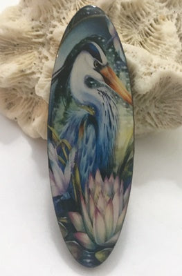 Blue Heron Long Oval