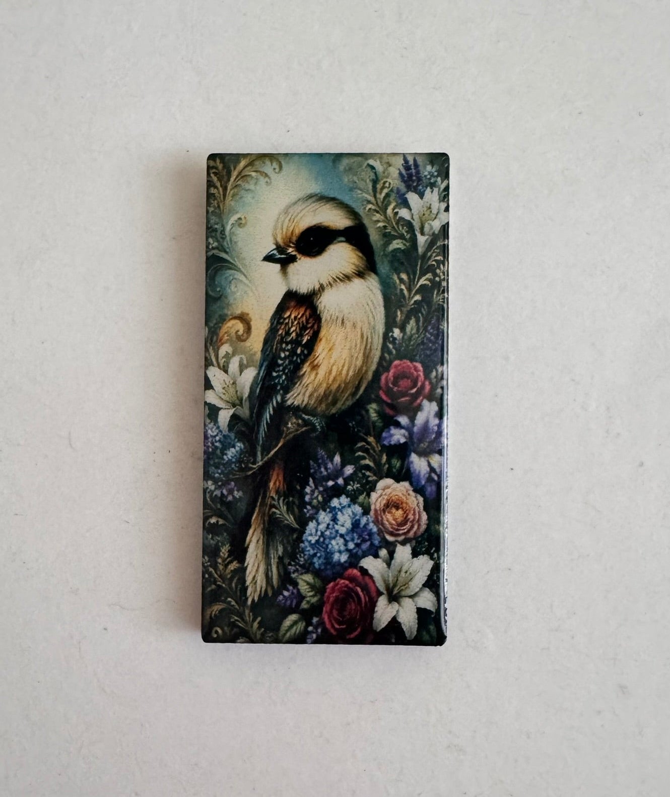 Floral Bird Two Rectangle