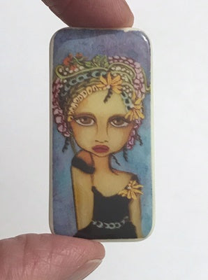 Bella Blue Domino Shape