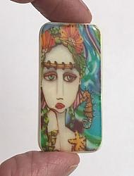 Mermaid and Seahorse Domino Shape