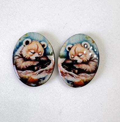 Sleeping Bear Mini Oval Pair