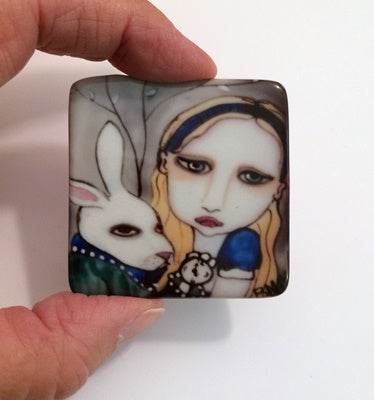 Alice and the Rabbit 2 inch