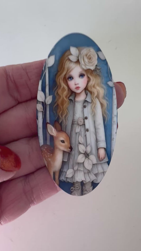 Birch and Blossom large oval